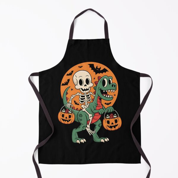 Item preview, Skeleton Riding Vampire Dinosaur T rex Halloween Pumpkin designed and sold by BakeryDozen.