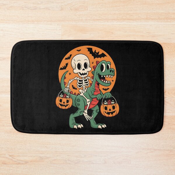 Item preview, Skeleton Riding Vampire Dinosaur T rex Halloween Pumpkin designed and sold by BakeryDozen.