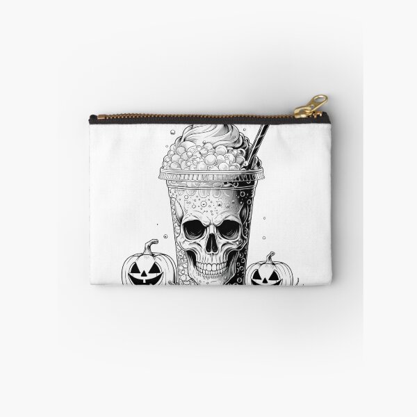 Item preview, Spooky Coffee Skull – Halloween Gothic Art designed and sold by LaurannaDesign.
