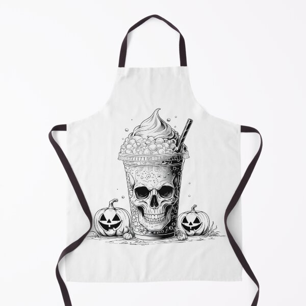 Item preview, Spooky Coffee Skull – Halloween Gothic Art designed and sold by LaurannaDesign.