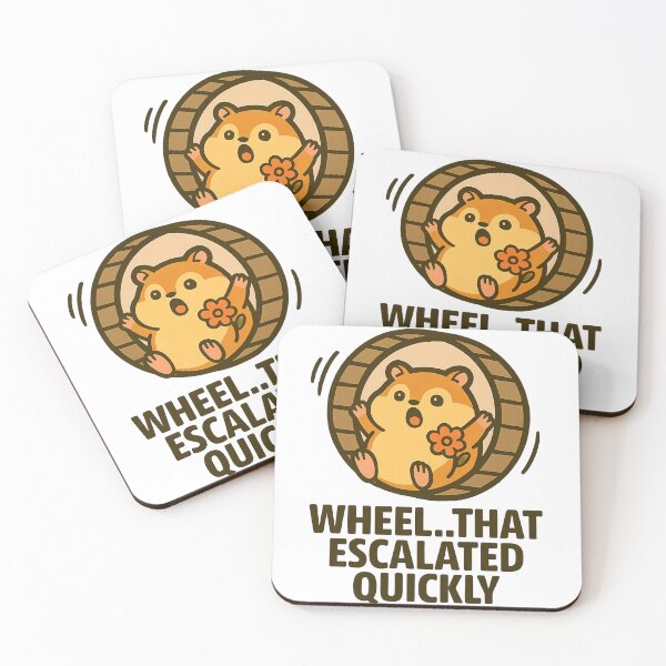 Item preview, Silly Hamster – Wheel… That Escalated Quickly – Funny Hamster Art – Comic Animal Theme designed and sold by Sjshaggy.