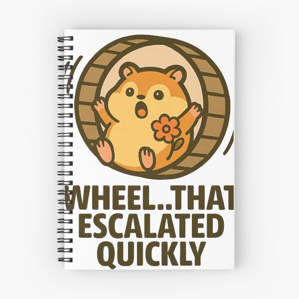 Item preview, Silly Hamster – Wheel… That Escalated Quickly – Funny Hamster Art – Comic Animal Theme designed and sold by Sjshaggy.