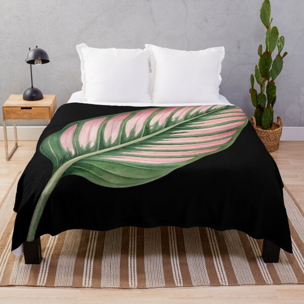 Item preview, Calathea Ornata Pink Stripe Leaf Botanical designed and sold by VividOrganica.