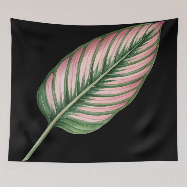 Item preview, Calathea Ornata Pink Stripe Leaf Botanical  designed and sold by VividOrganica.