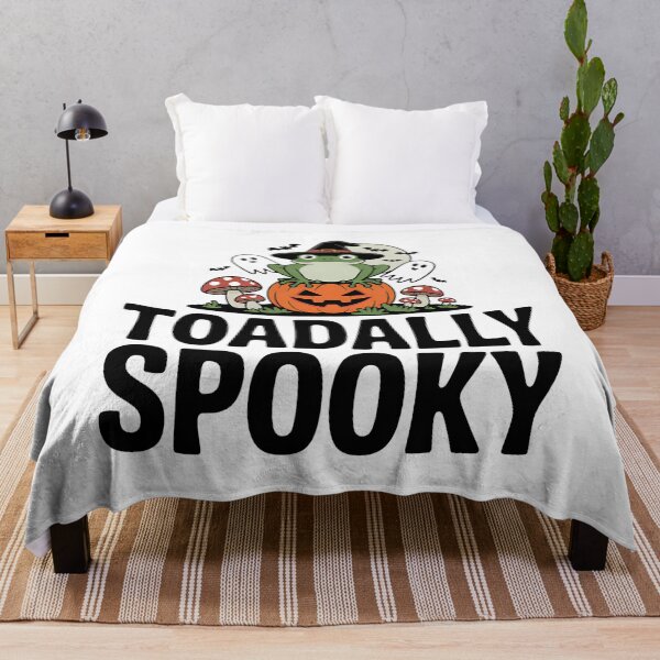 Item preview, Toadally Spooky Funny Halloween Frog On Pumpkin with Bats designed and sold by BakeryDozen.