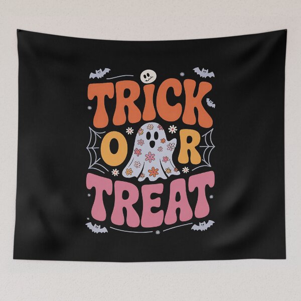 Item preview, Trick Or Threat Ghost Halloween designed and sold by BakeryDozen.