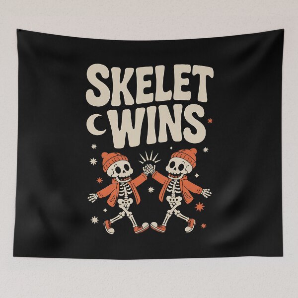 Item preview, Twins Halloween Matching Skeletwins Funny Dancing Skeletons designed and sold by BakeryDozen.