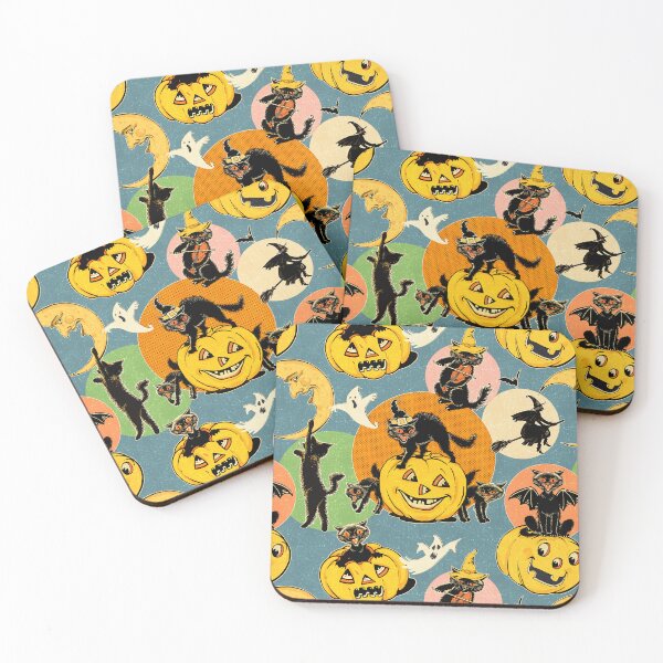 Item preview, Retro Halloween Black Cats G02 designed and sold by BessoChicca.