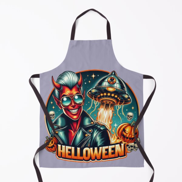 Item preview, Demon Horror Pumpkin UFO Rockabilly designed and sold by Voodoo Store Paranormal Collections.