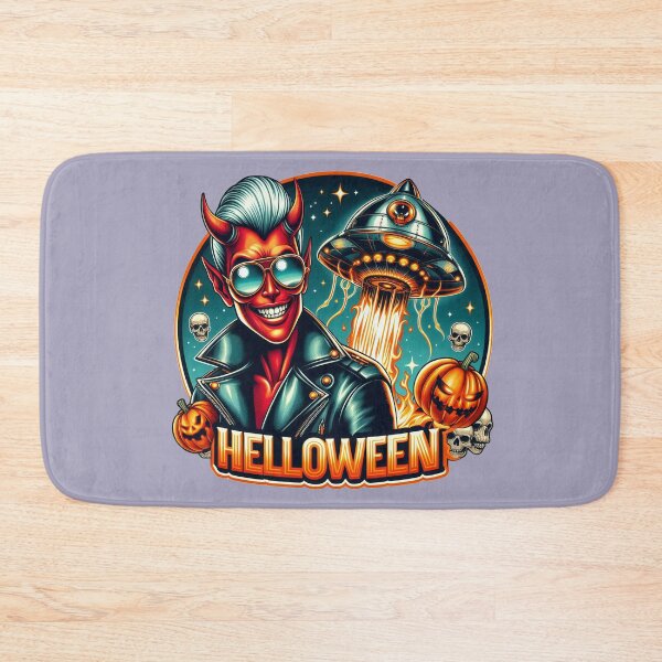Item preview, Demon Horror Pumpkin UFO Rockabilly designed and sold by Voodoo Store Paranormal Collections.
