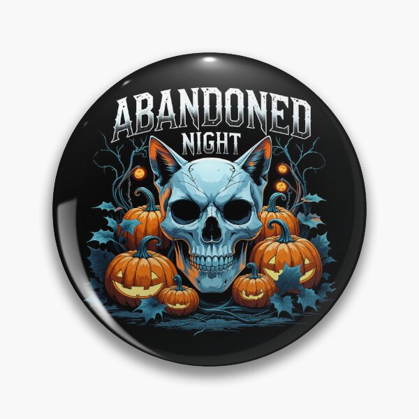 Item preview, Abandoned Night Cat Skull Pumkins Halloween T-Shirt. designed and sold by Nuttajak.