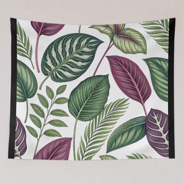 Item preview, Tropical Calathea Leaf Pattern  designed and sold by VividOrganica.