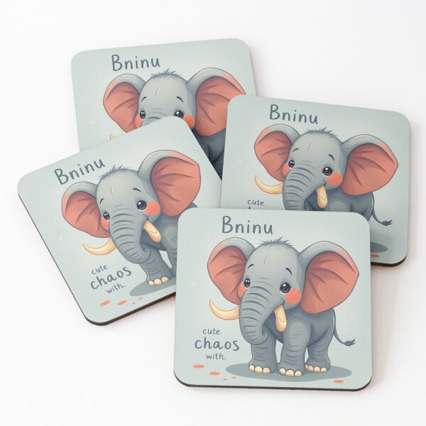 Item preview, Binu the Elephant – cute chaos with tusks designed and sold by SSMC DREAM DESIGN.