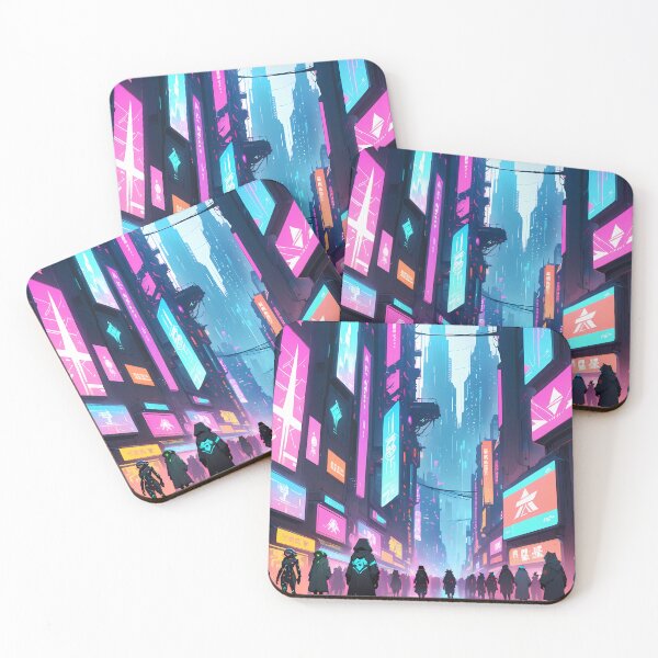 Item preview, Cyberpunk City night Battles Natural Harmony Journey Environments designed and sold by ART ATTACK ZONE.