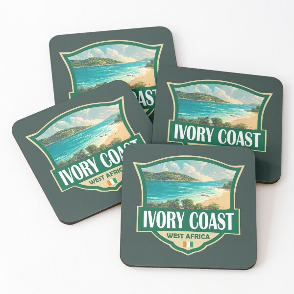 Item preview, Ivory Coast Illustration Retro Badge designed and sold by KrisSidDesigns.