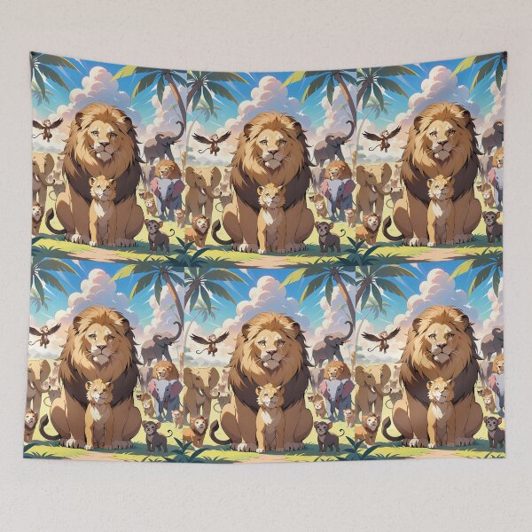 Item preview, Jungle Animals Cosmic Battles Natural Harmony Journey Environments designed and sold by ART ATTACK ZONE.