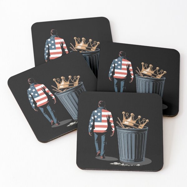 Item preview, No Tyrants No Kings Since 1776 – American Patriot Art with USA Flag and Crown Symbol designed and sold by Ania_BM.