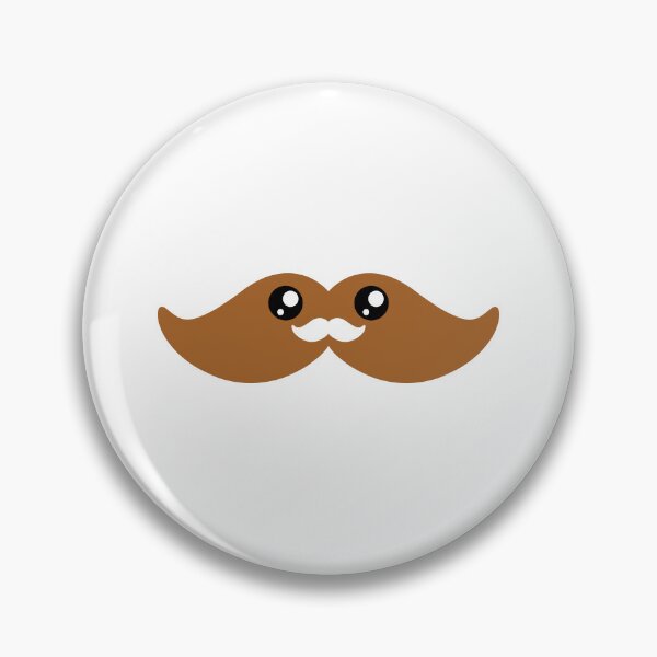 Item preview, Cute kawaii light brown moustache designed and sold by BlushyPrint.
