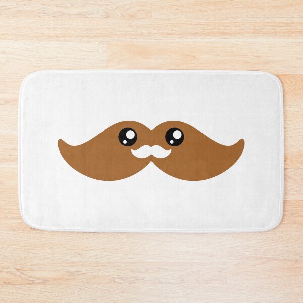 Item preview, Cute kawaii light brown moustache designed and sold by BlushyPrint.