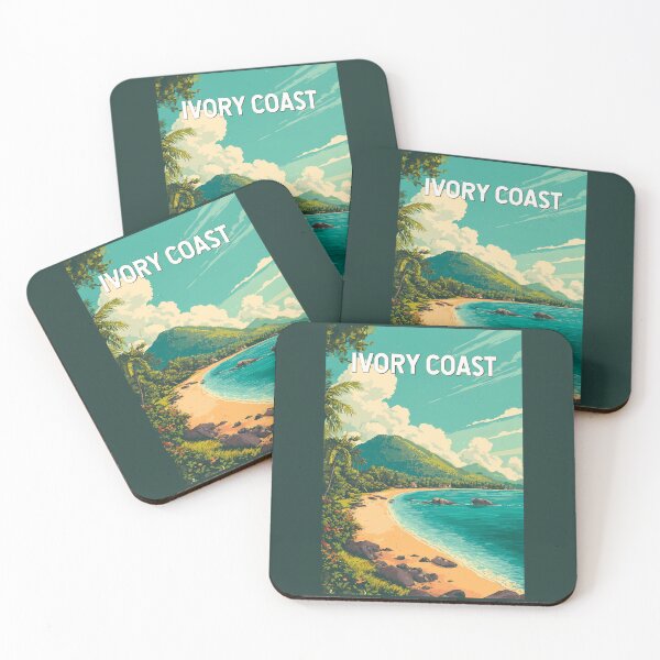 Item preview, Ivory Coast Illustration Travel Art Vintage designed and sold by KrisSidDesigns.