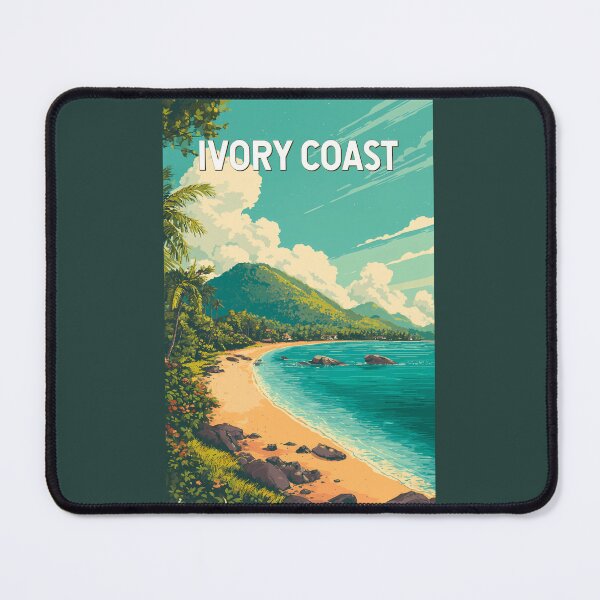 Item preview, Ivory Coast Illustration Travel Art Vintage designed and sold by KrisSidDesigns.
