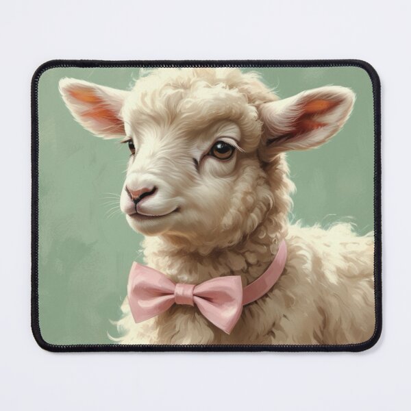 Item preview, Cute sheep with a bow designed and sold by DrawingsByAnaF.