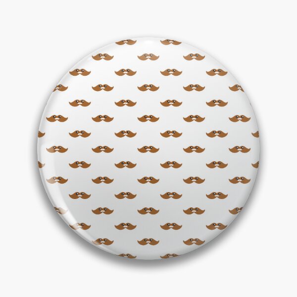 Item preview, Cute kawaii light brown moustache pattern designed and sold by BlushyPrint.