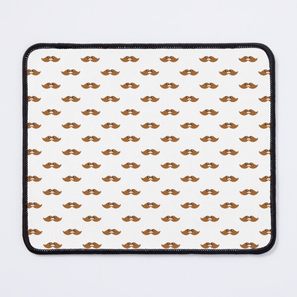 Item preview, Cute kawaii light brown moustache pattern designed and sold by BlushyPrint.