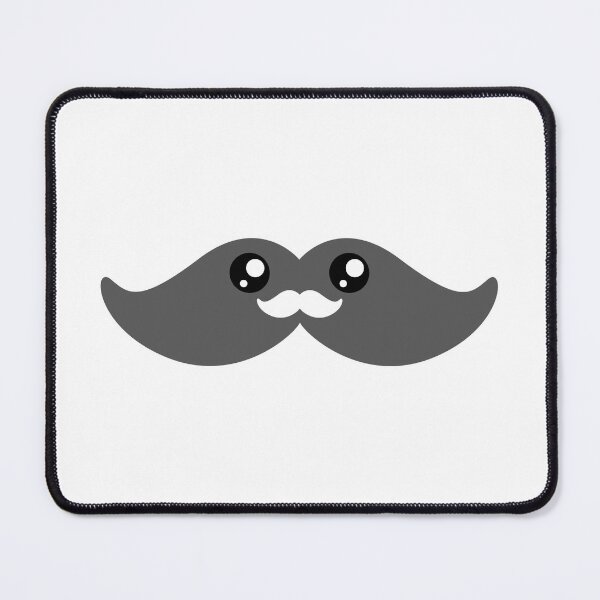 Item preview, Cute kawaii gray moustache designed and sold by BlushyPrint.