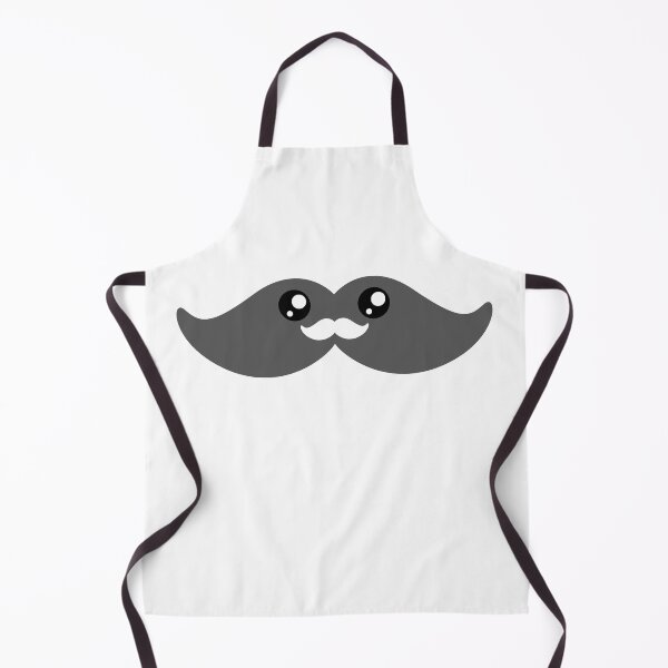 Item preview, Cute kawaii gray moustache designed and sold by BlushyPrint.
