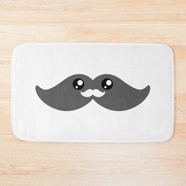 Item preview, Cute kawaii gray moustache designed and sold by BlushyPrint.