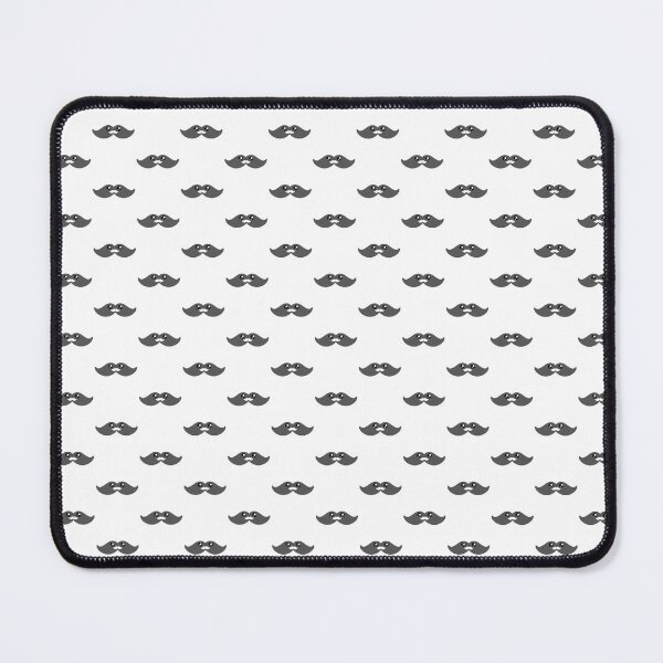 Item preview, Cute kawaii gray moustache pattern designed and sold by BlushyPrint.