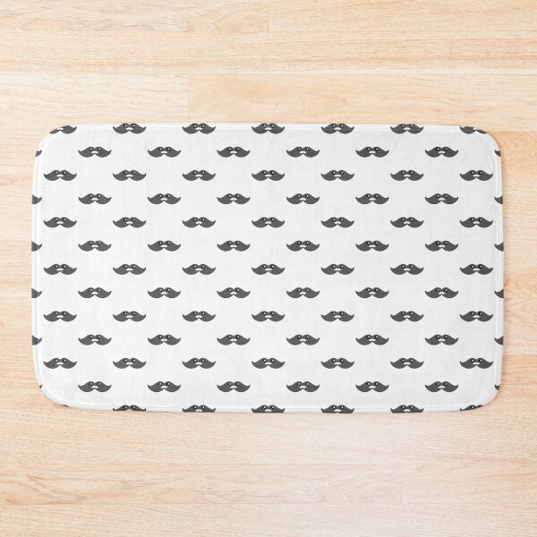 Item preview, Cute kawaii gray moustache pattern designed and sold by BlushyPrint.