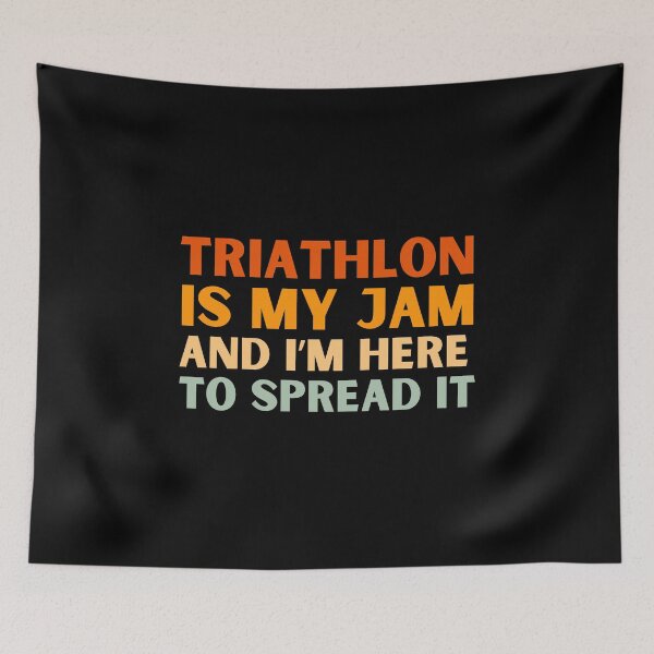 Item preview, Triathlon Is My Jam Funny Colorful Triathlete designed and sold by StrideSuccess.