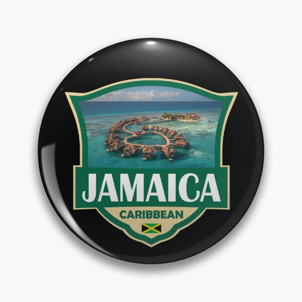 Item preview, Jamaica Illustration Retro Badge designed and sold by KrisSidDesigns.