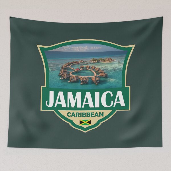 Item preview, Jamaica Illustration Retro Badge designed and sold by KrisSidDesigns.