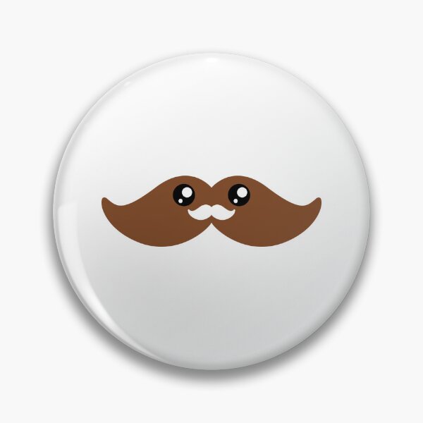 Item preview, Cute kawaii brown moustache designed and sold by BlushyPrint.