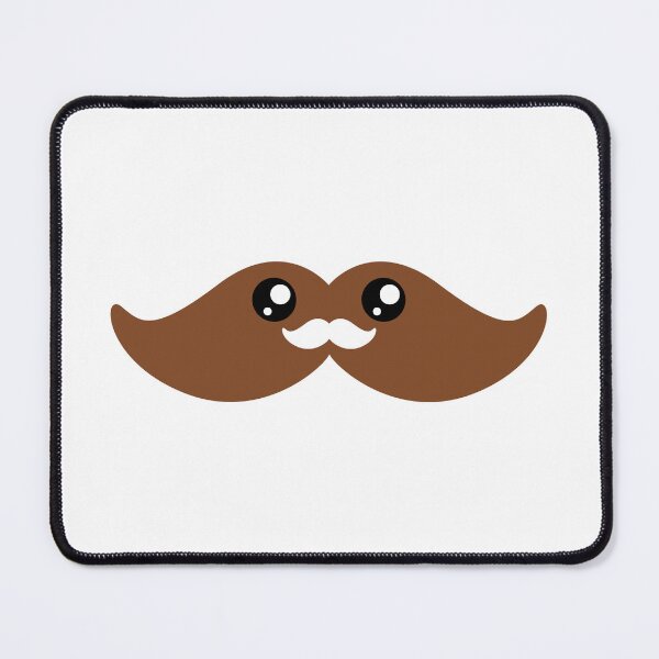 Item preview, Cute kawaii brown moustache designed and sold by BlushyPrint.