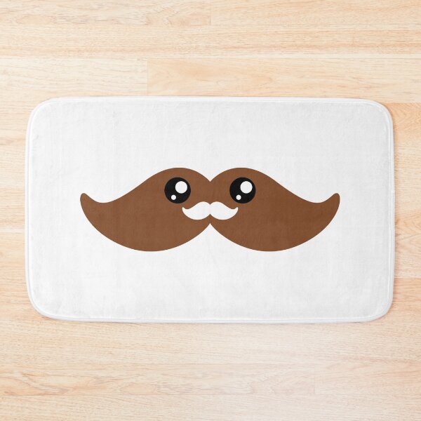 Item preview, Cute kawaii brown moustache designed and sold by BlushyPrint.