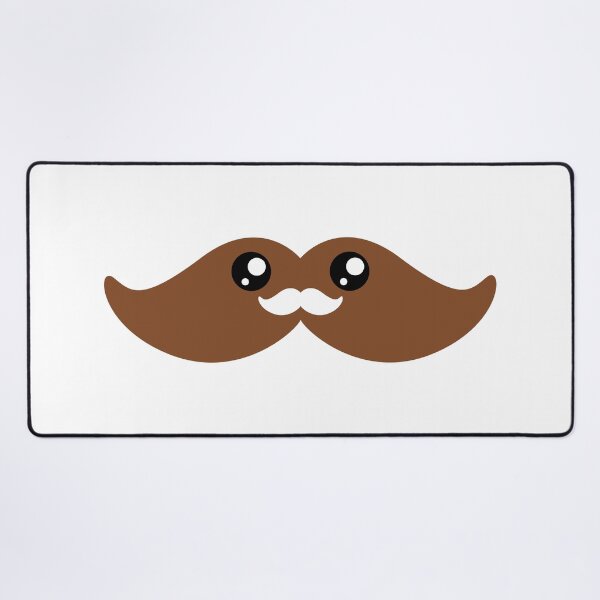 Item preview, Cute kawaii brown moustache designed and sold by BlushyPrint.