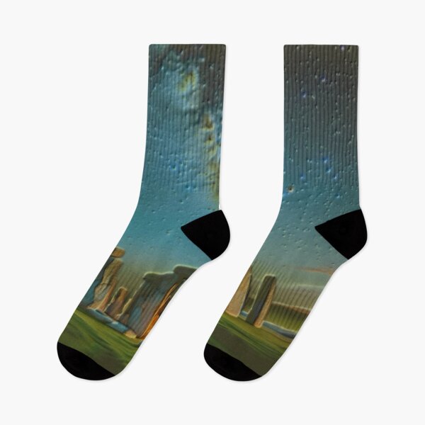 Item preview, stonehenge at night dark soft colorful abstract design designed and sold by SmashingDeals.