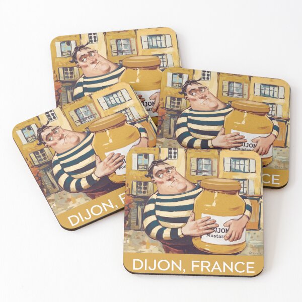 Item preview, Dijon, France Travel Poster | Funny French Mustard Art  designed and sold by LeQuirks.