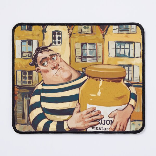 Item preview, Dijon, France Travel Poster | Funny French Mustard Art designed and sold by LeQuirks.