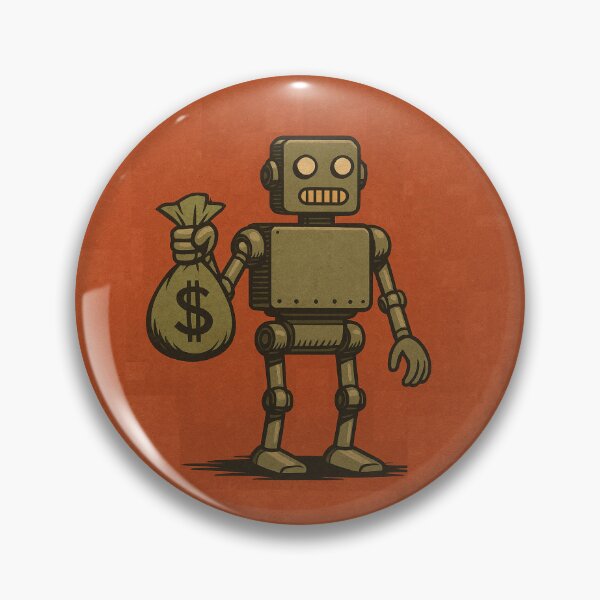Item preview, ROBOT WITH MONEY BAG RETRO PHONE CASE designed and sold by SprineO.