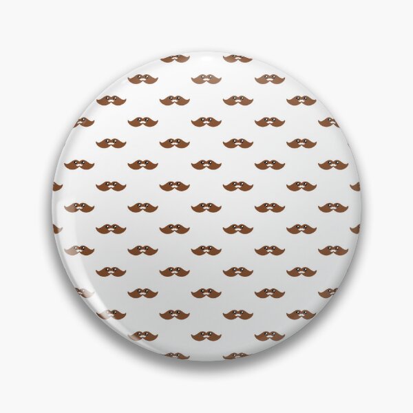 Item preview, Cute kawaii brown moustache pattern designed and sold by BlushyPrint.