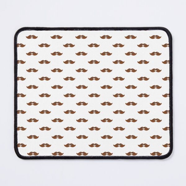 Item preview, Cute kawaii brown moustache pattern designed and sold by BlushyPrint.