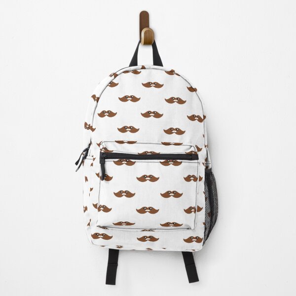 Item preview, Cute kawaii brown moustache pattern designed and sold by BlushyPrint.