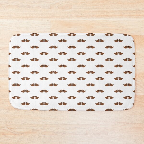 Item preview, Cute kawaii brown moustache pattern designed and sold by BlushyPrint.