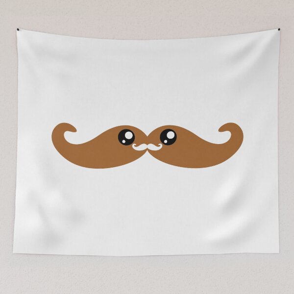 Item preview, Sweet kawaii light brown moustache designed and sold by BlushyPrint.