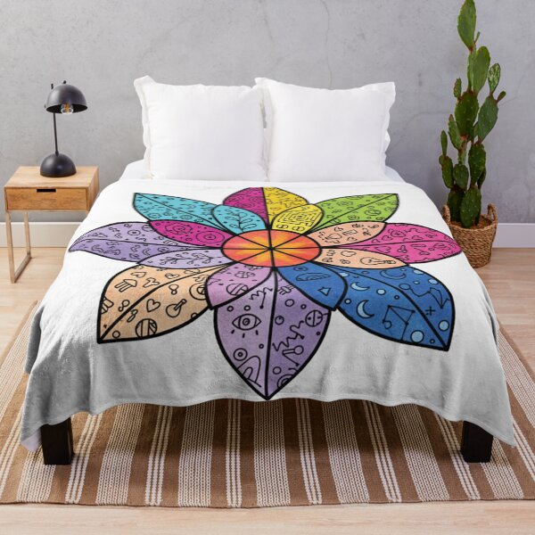 Item preview, Mind Bloom Abstract Doodle Colorful Thought Flower Art designed and sold by Existential Doodles.